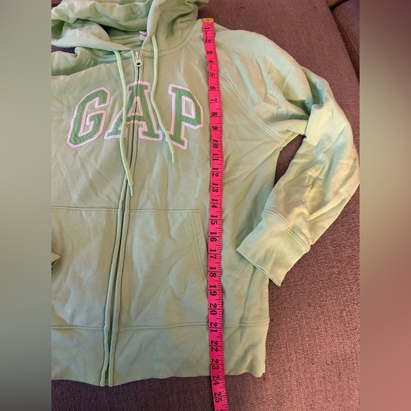 GAP Green Hooded Zip-Up Jacket Sporty Design - Picture 5 of 6
